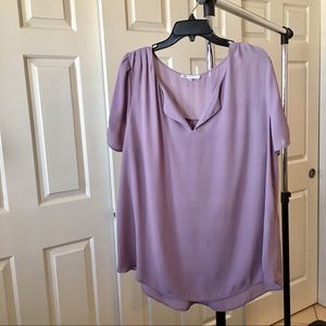 Sheer Short Sleeve Chiffon Blouse